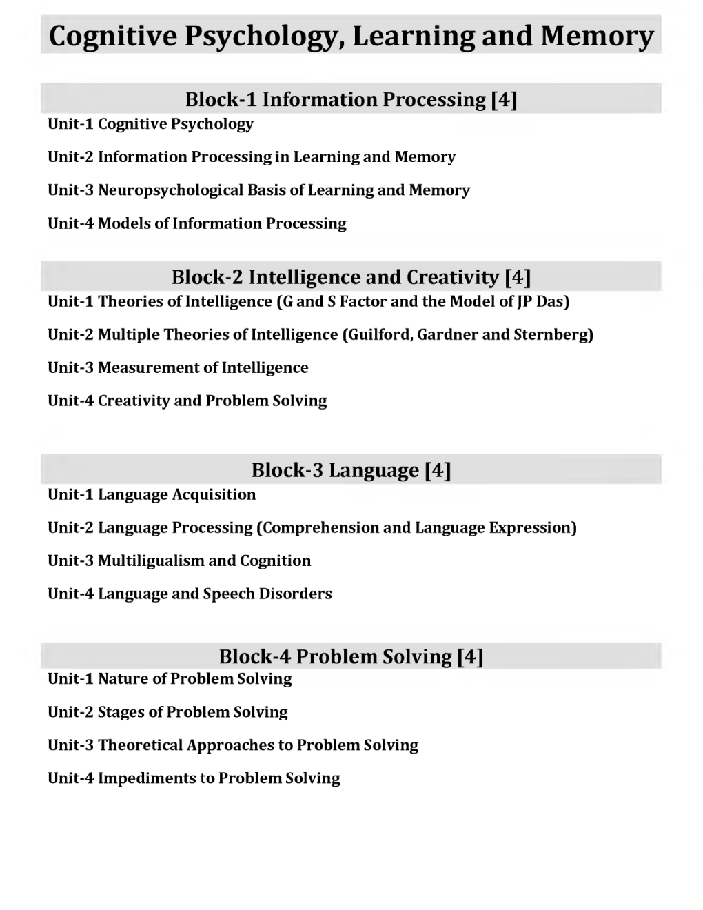 UGC NET Psychology Study Attention, Perception, Learning, Memory and Forgetting - Page 2