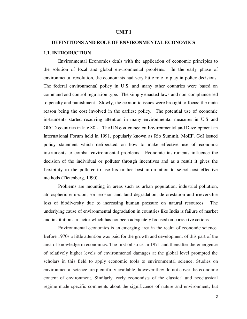 UGC NET Economics Study Material Environmental Economics and Demography - Page 2