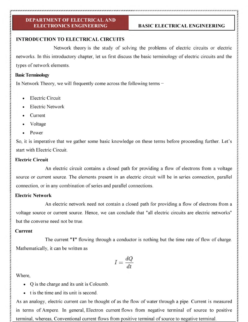 IES ETC Paper-1 Study Material   Basic Electrical Engineering - Page 4