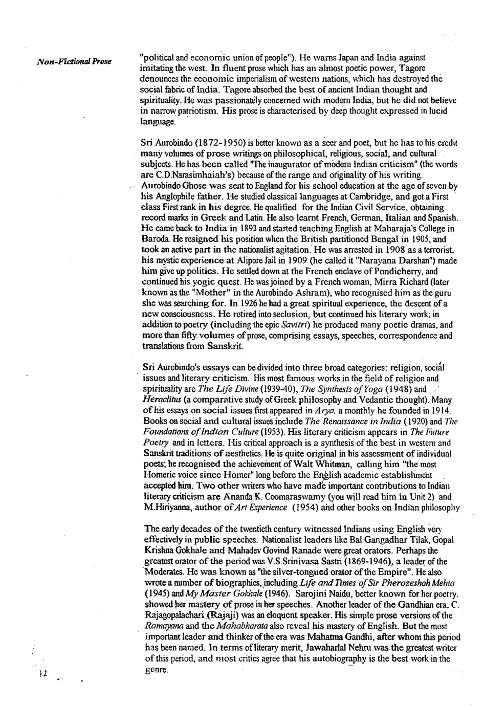 UGC NET English Study Material Non - Fictional Prose  - Page 5