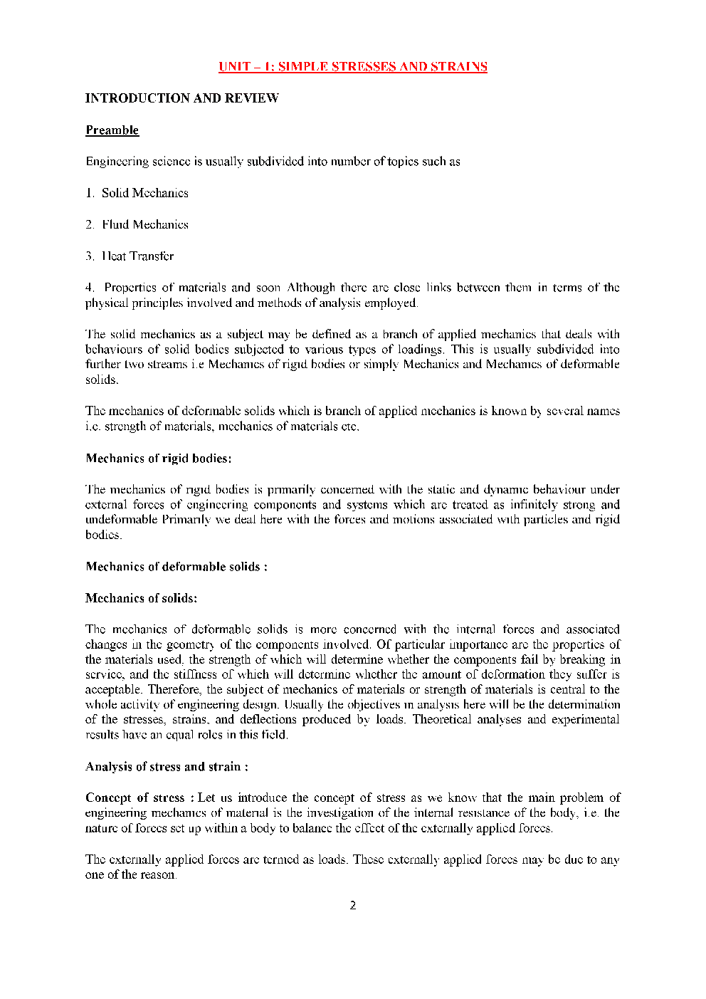IES Civil Paper-1 Study Material Solid Mechanics - Page 2