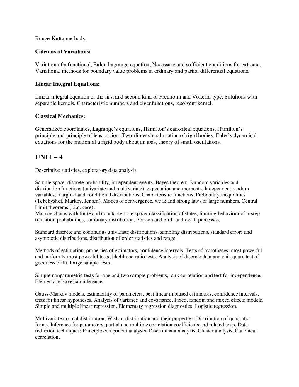 CSIR NET Mathaematical Science Syllabus 2021 - Page 4