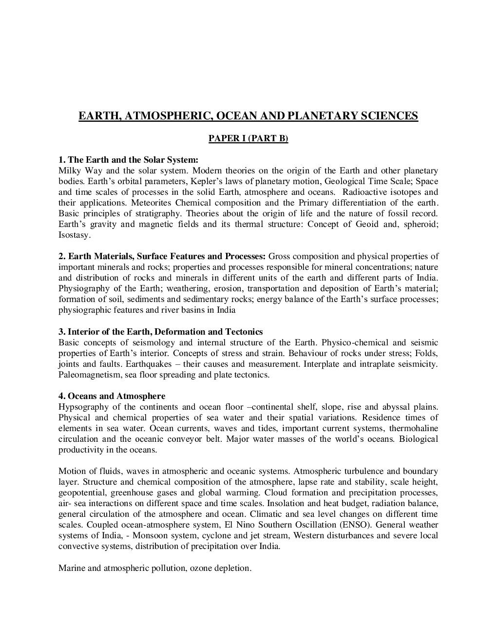 CSIR NET Study Material Earth science Syllabus - Page 2