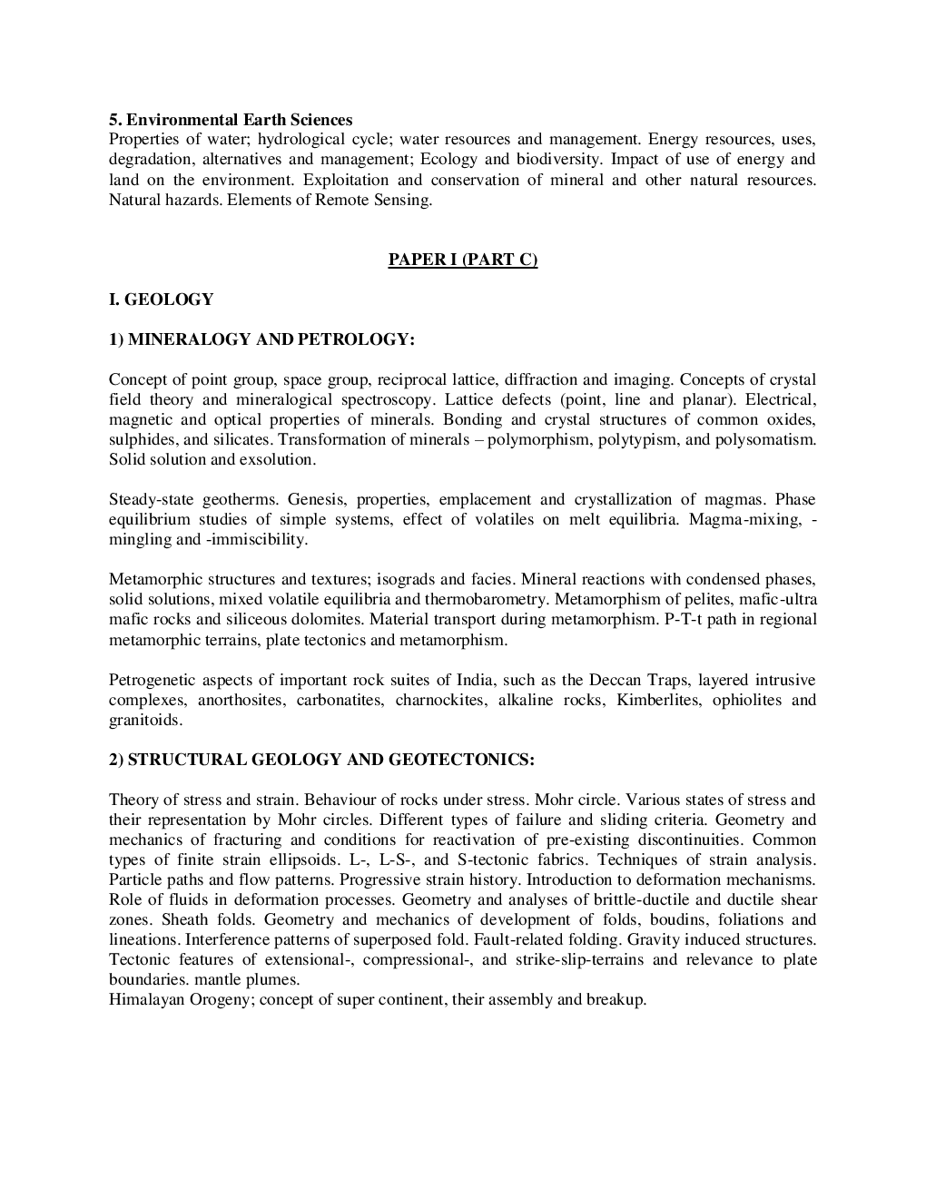 CSIR NET Study Material Earth science Syllabus - Page 3