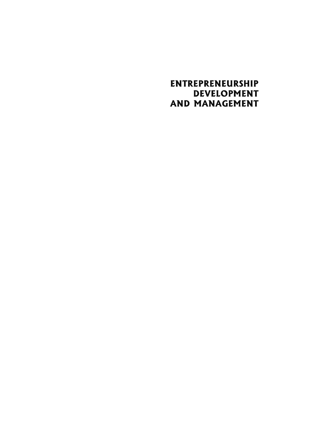 Entrepreneurship Development and Management - Page 2