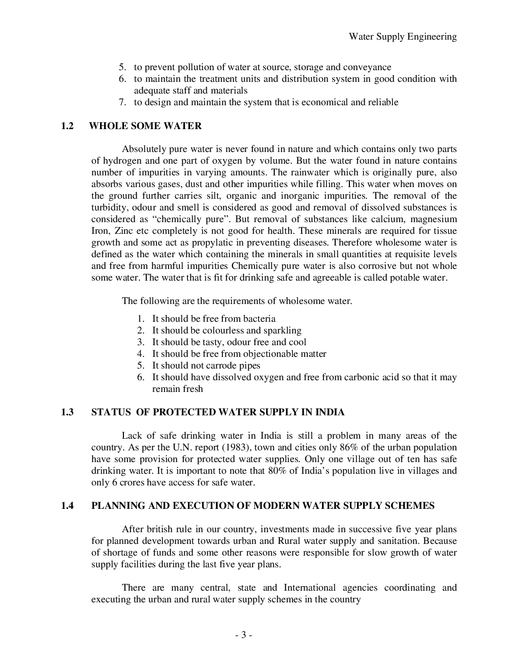 VTU Civil 4th Sem Study Material Water Supply and Treatment Engineering - Page 4