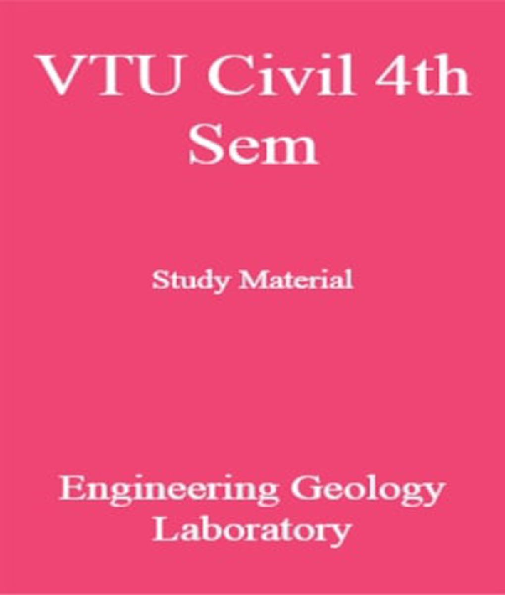 VTU Civil 4th Sem Study Material Engineering Geology - Page 1