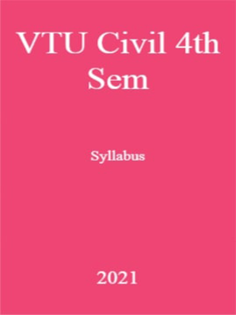 VTU Civil 4th Sem Syllabus 2021 - Page 1