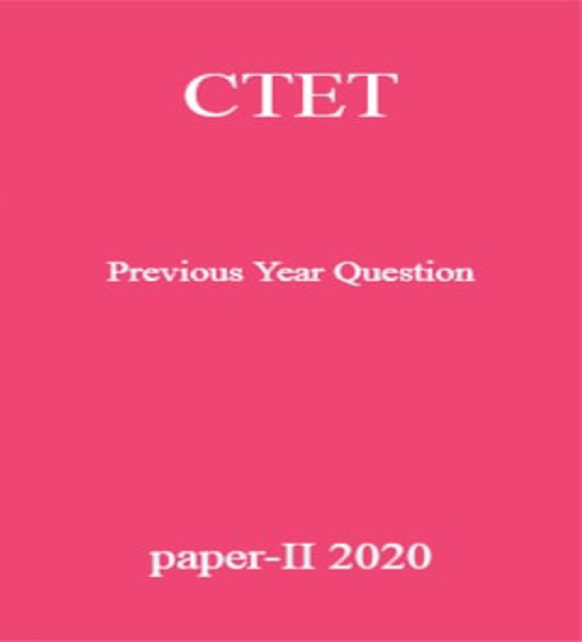 CTET Previous Year Question paper-II 2020 - Page 1
