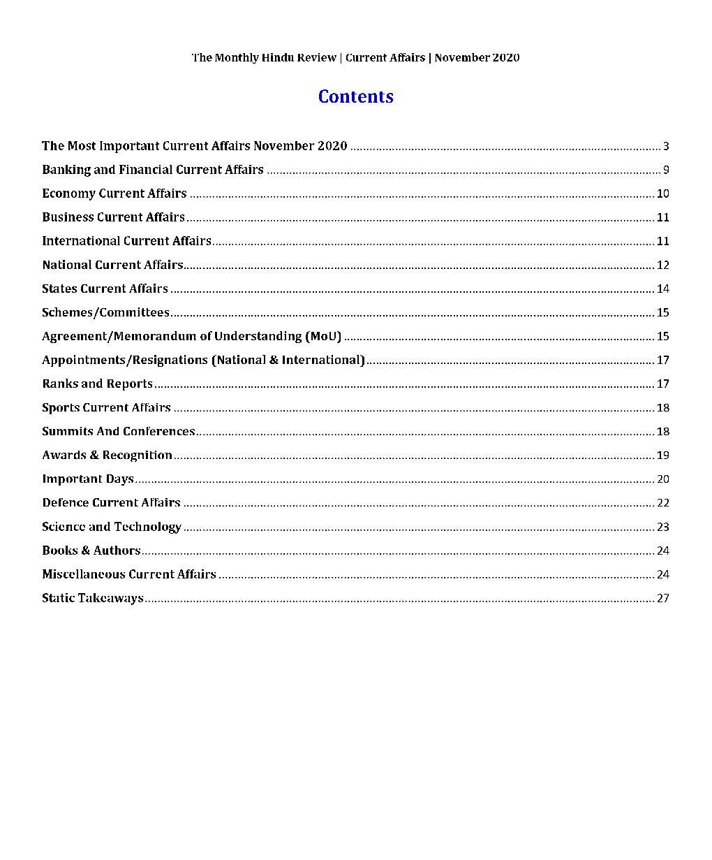 GK And Current Affairs November 2020 In English - Page 2