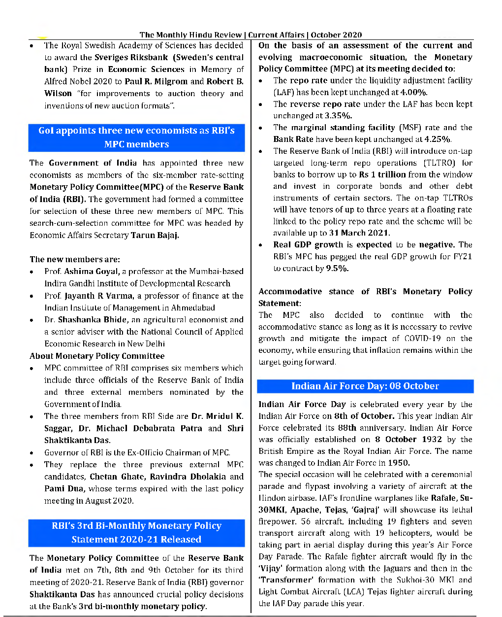 GK And Current Affairs October 2020 In English - Page 4