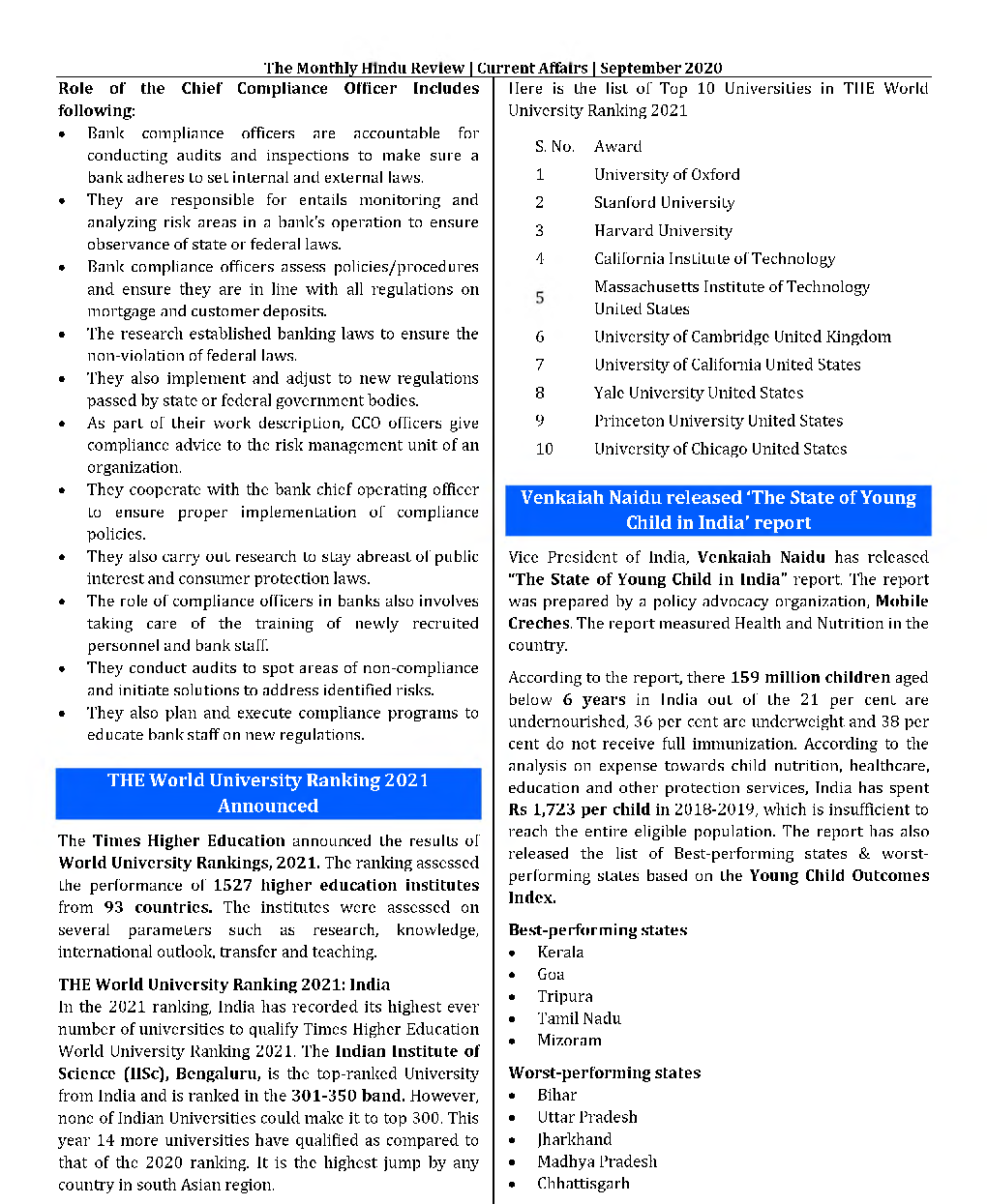 GK And Current Affairs September 2020 In English - Page 5
