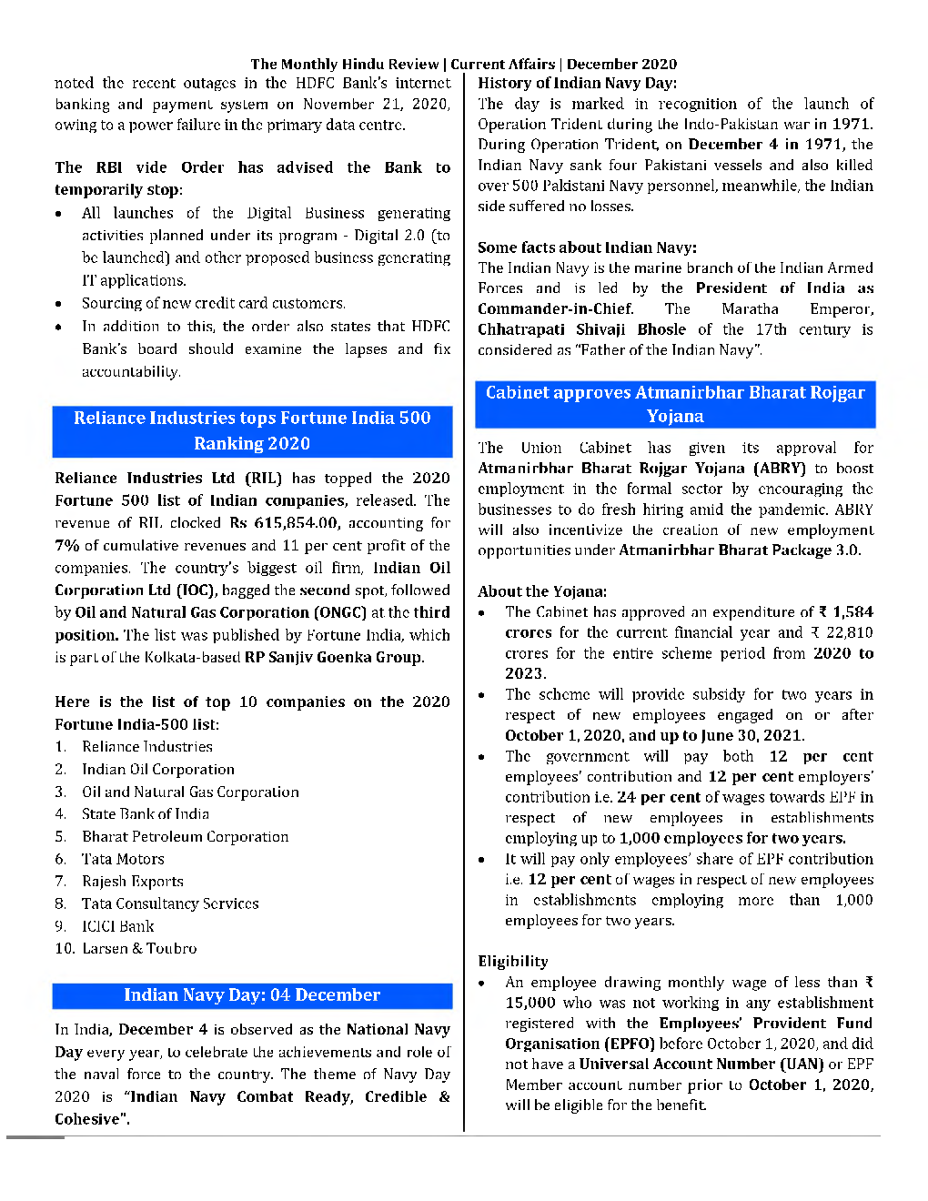 GK And Current Affairs December 2020 In English - Page 4