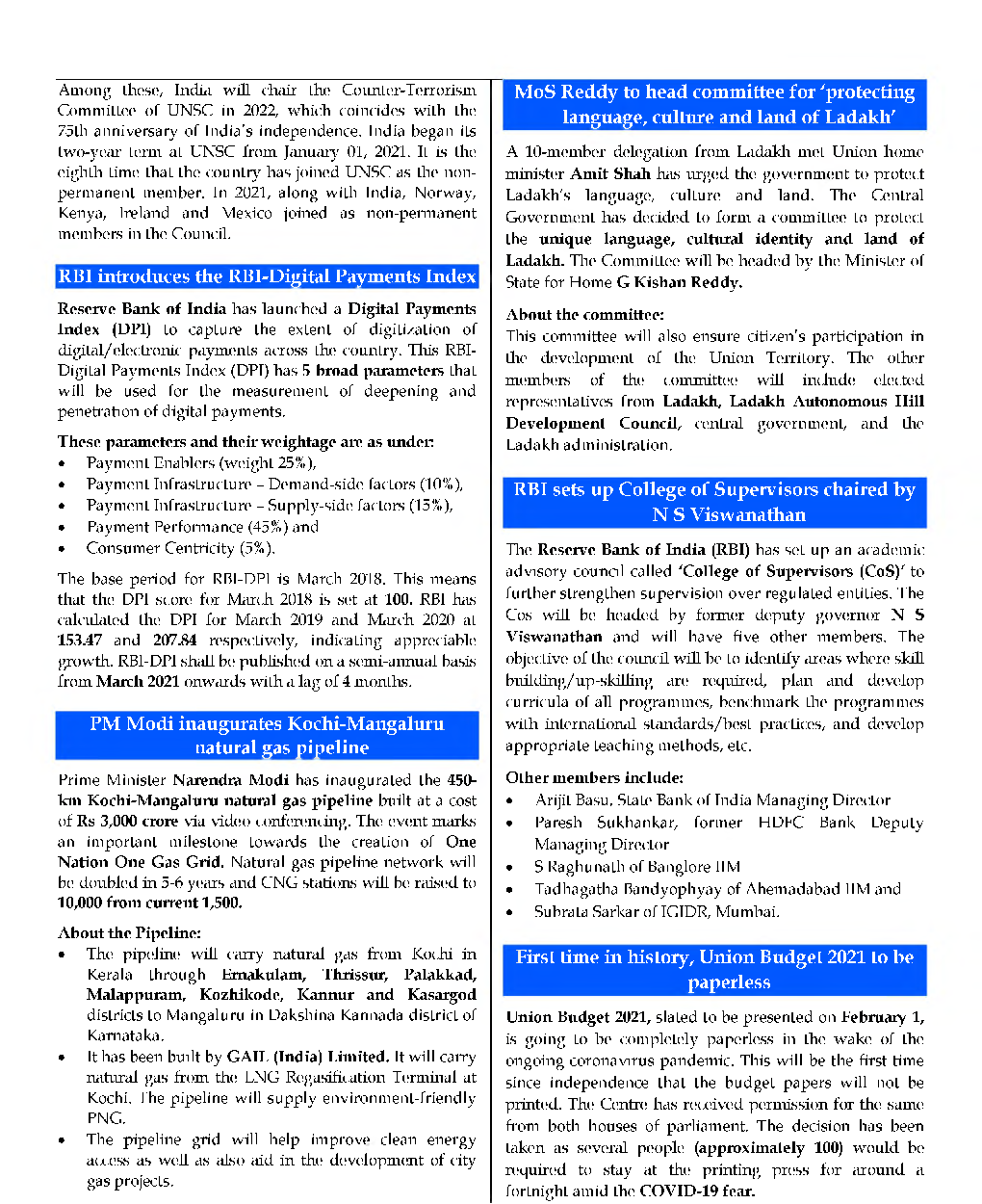 GK And Current Affairs January 2021 In English - Page 5