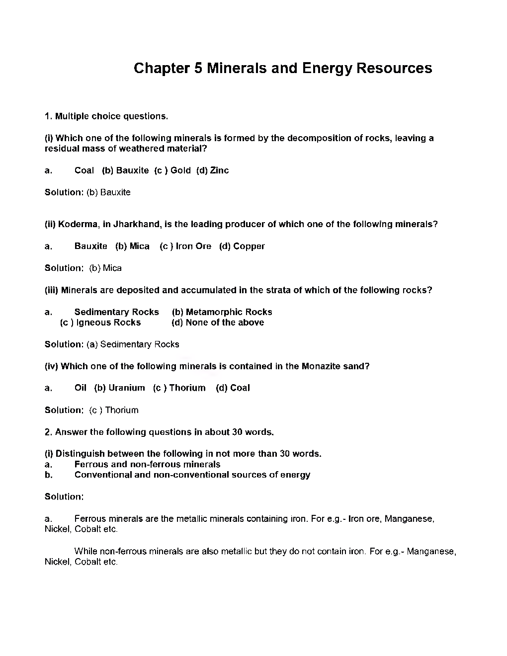 Download CBSE Board Class10 Social Science Geography Chapter 5