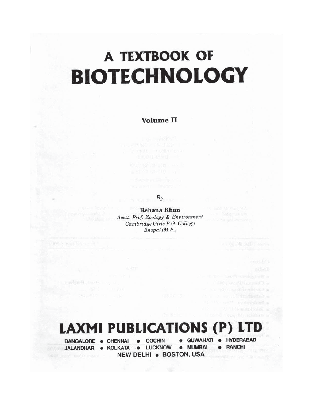 A Textbook Of Biotechnology Vol. II - Page 2