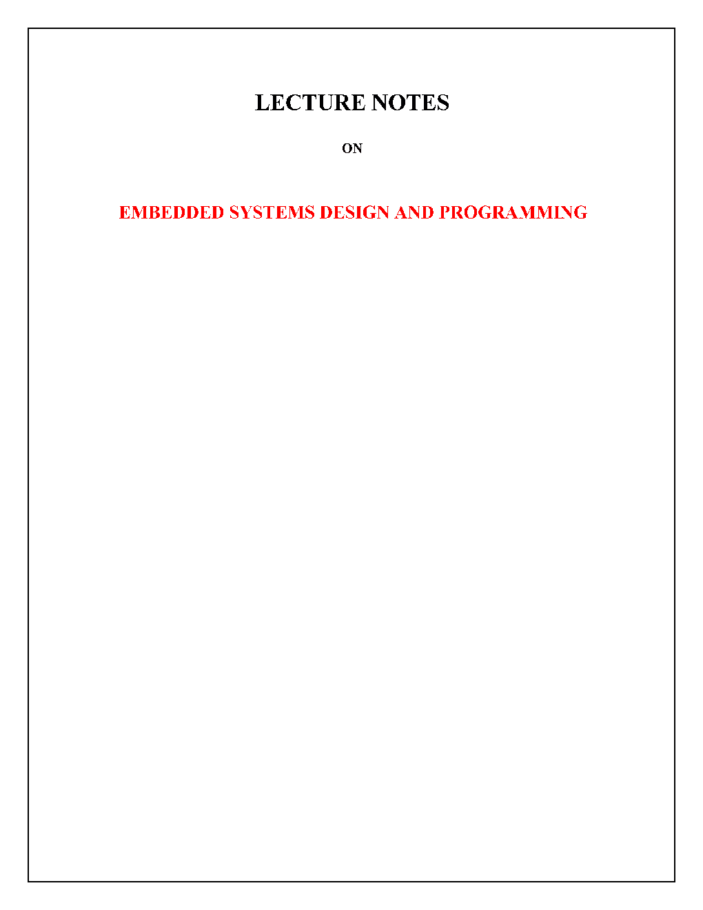 VTU Electronics and Telecommunication Study Material Embedded System - Page 2