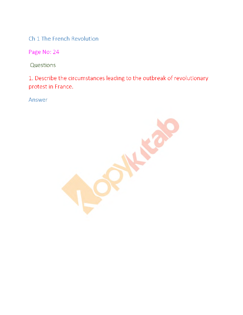 NCERT Solution For Class-9 History - Page 2