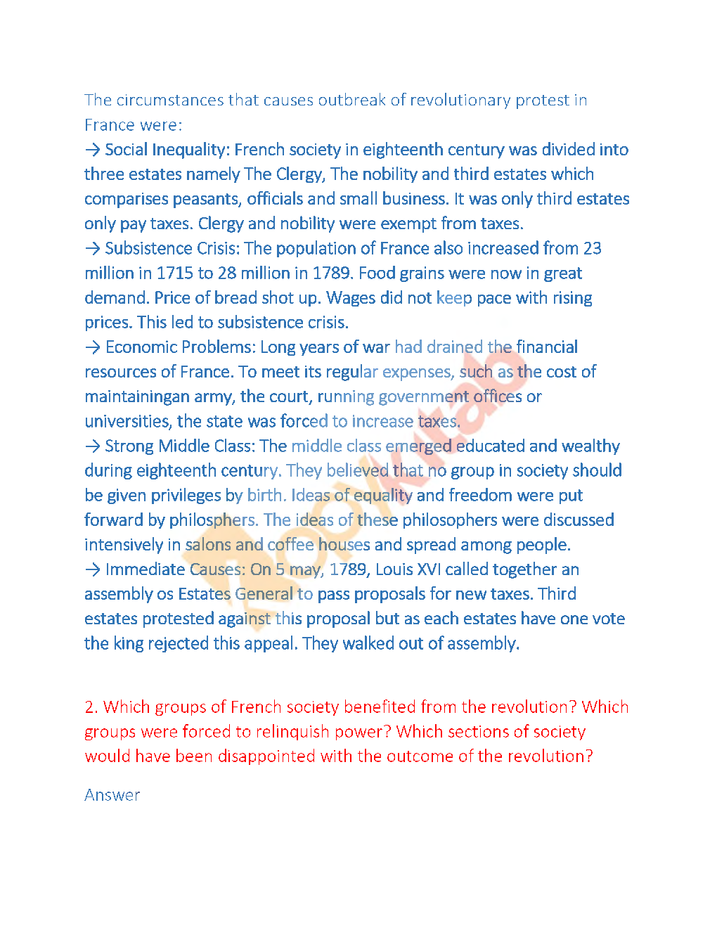 NCERT Solution For Class-9 History - Page 3