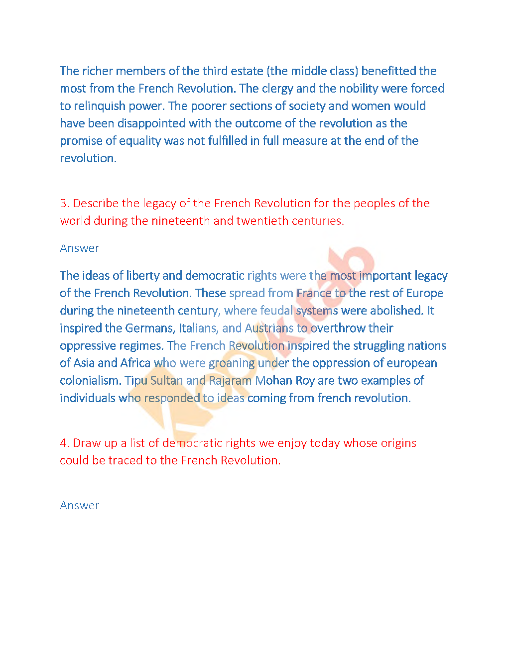 NCERT Solution For Class-9 History - Page 4