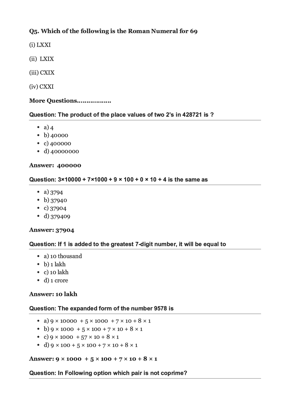 Olympiad Maths Study Material For Class-6 Knowing our Numbers - Page 3