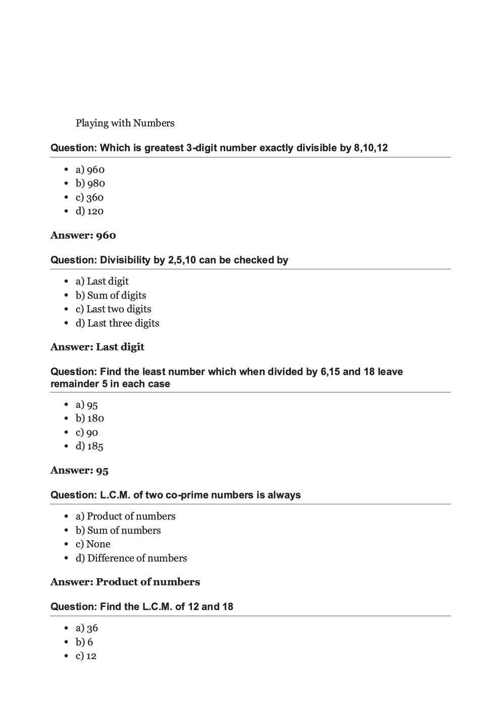 Olympiad Maths Study Material For Class-6 Playing with Numbers - Page 2