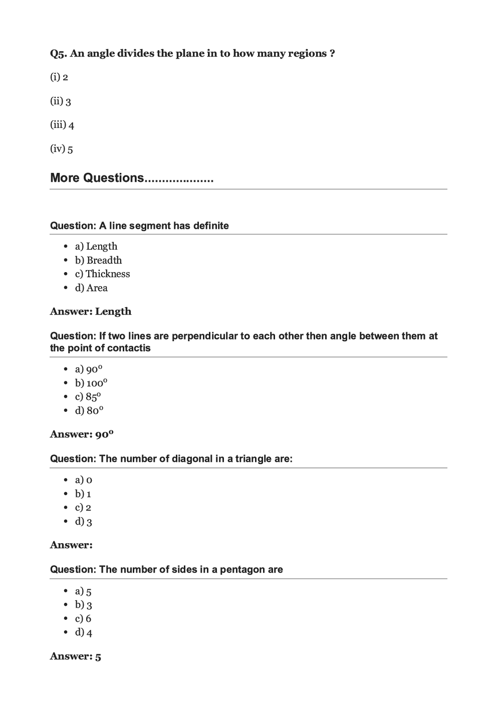 Olympiad Maths Study Material For Class-6 Basic Geometrical Ideas - Page 3