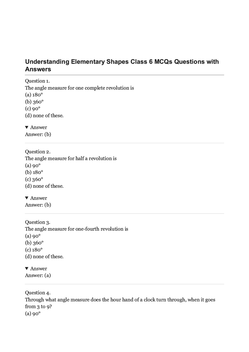 Olympiad Maths Study Material For Class-6 Understanding Elementary Shapes - Page 4