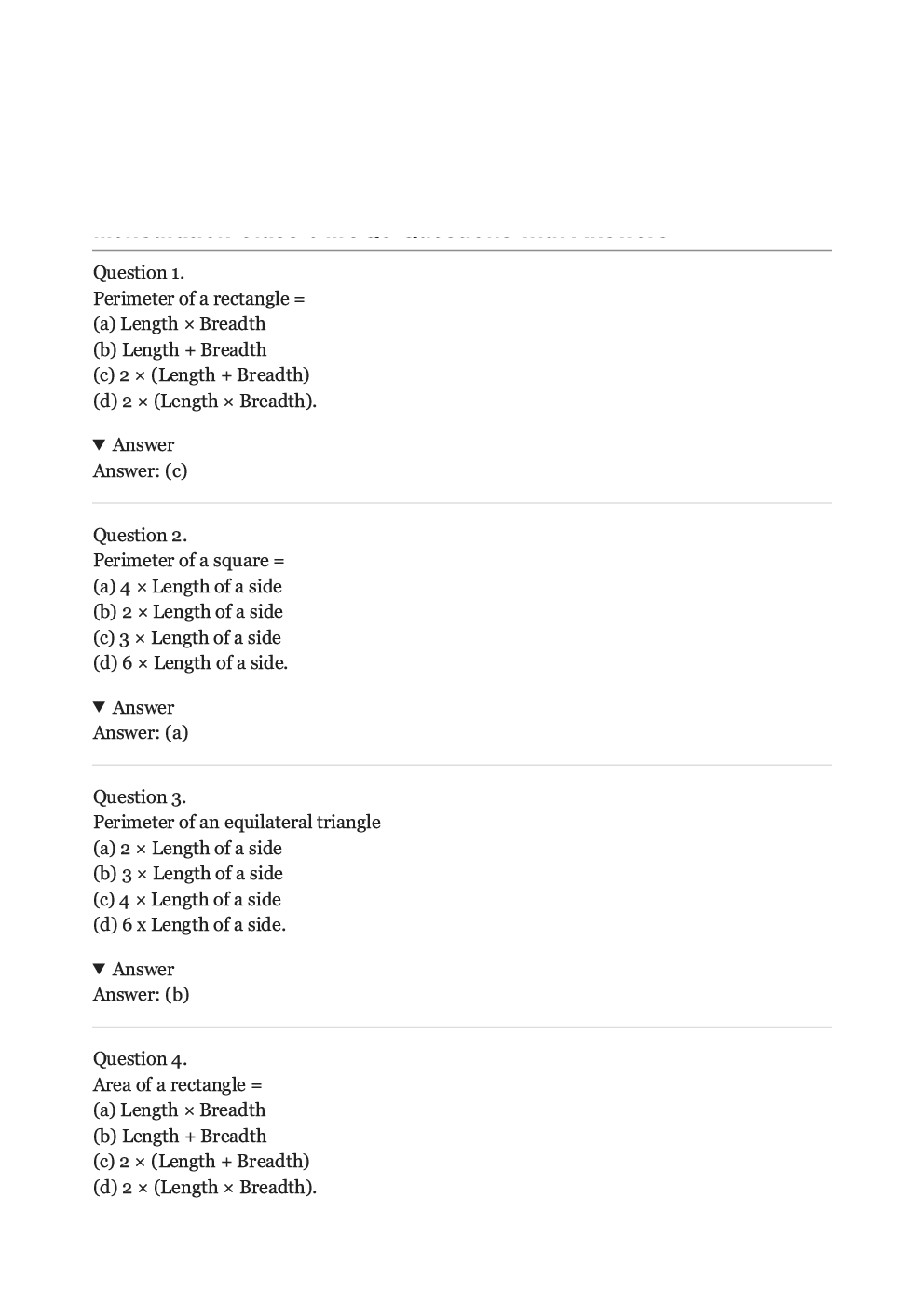 Olympiad Maths Study Material For Class-6 Mensuration - Page 2