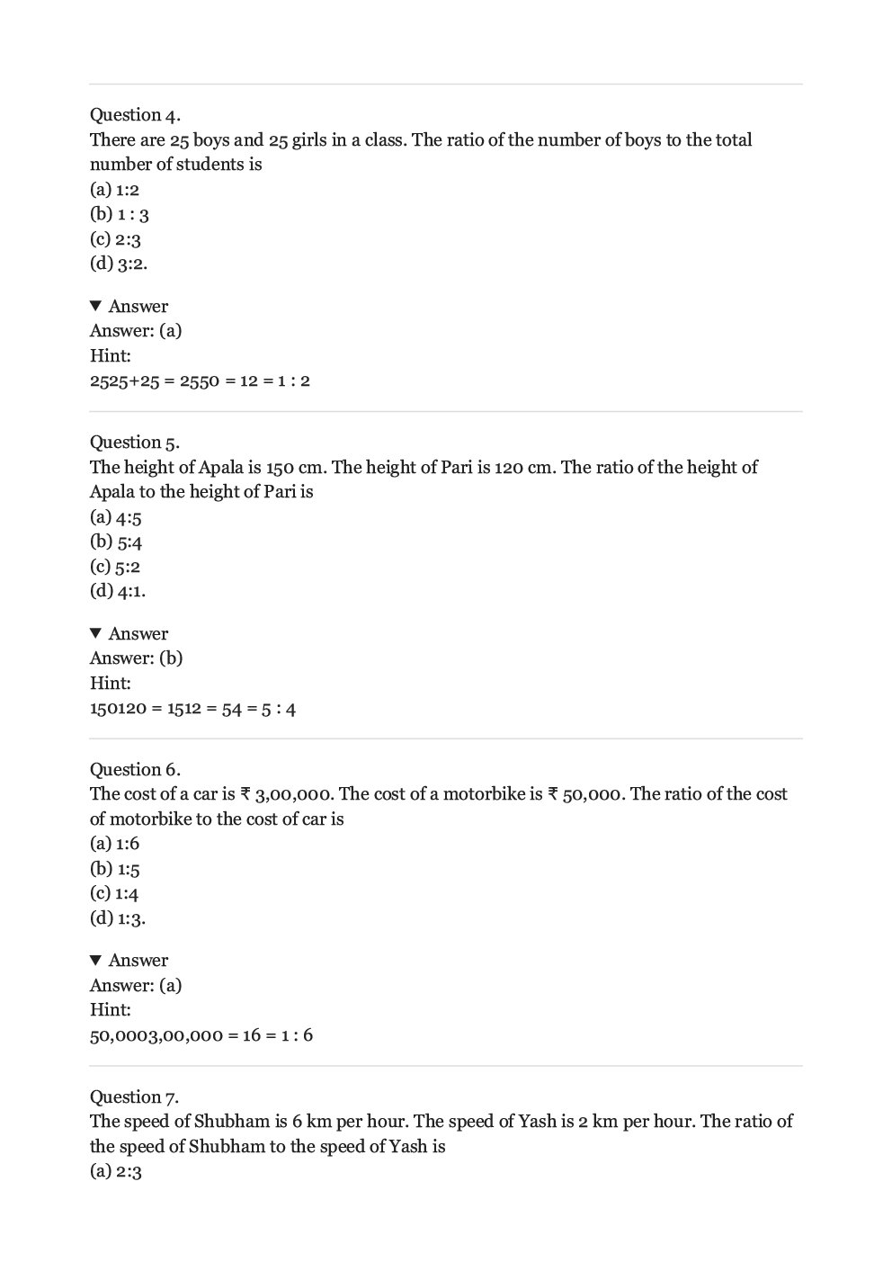Olympiad Maths Study Material For Class-6 Ratio and Proportion - Page 3