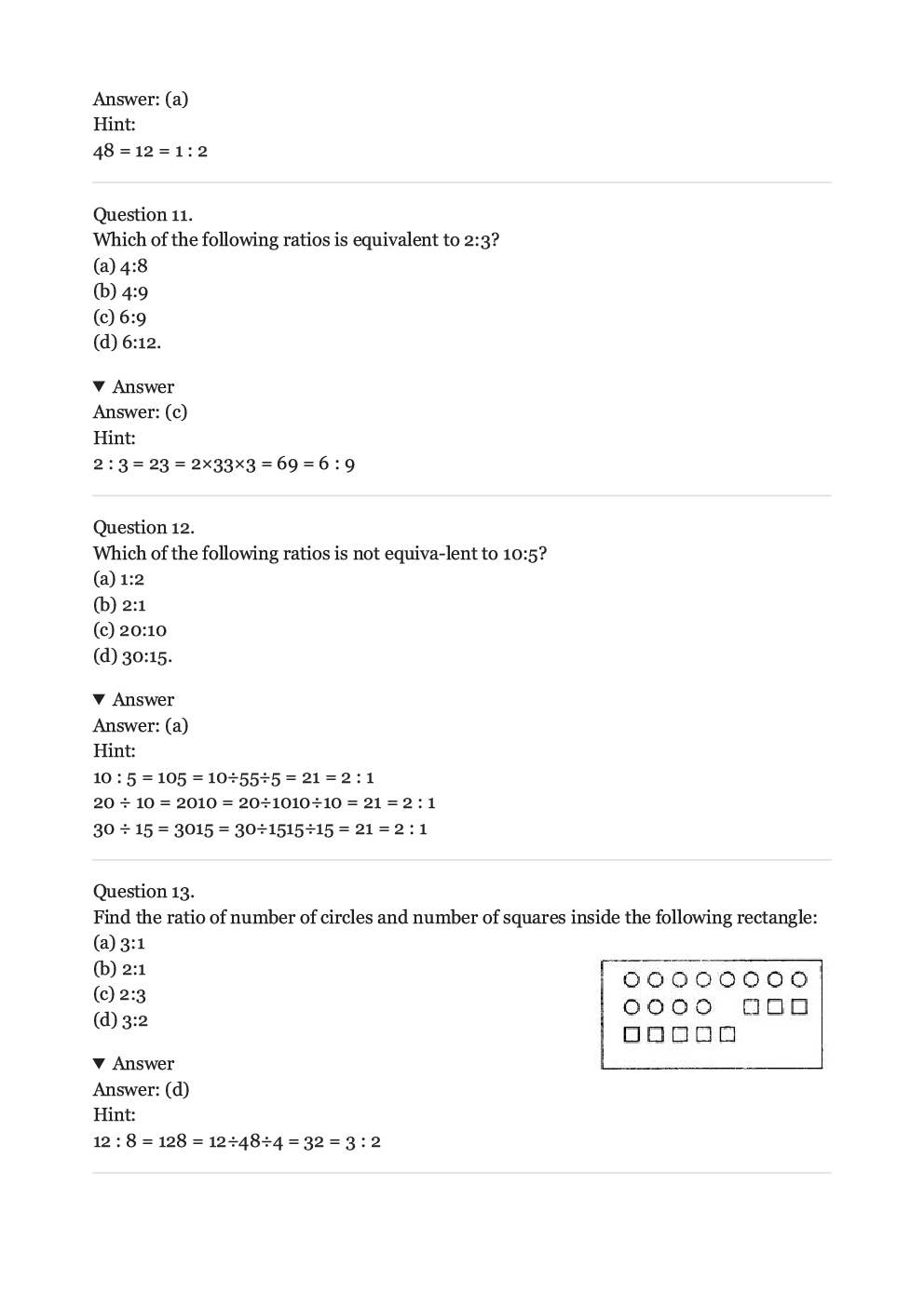 Olympiad Maths Study Material For Class-6 Ratio and Proportion - Page 5