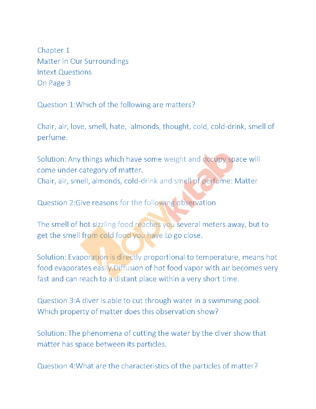 NCERT Solution For Class-9 Science - Page 2