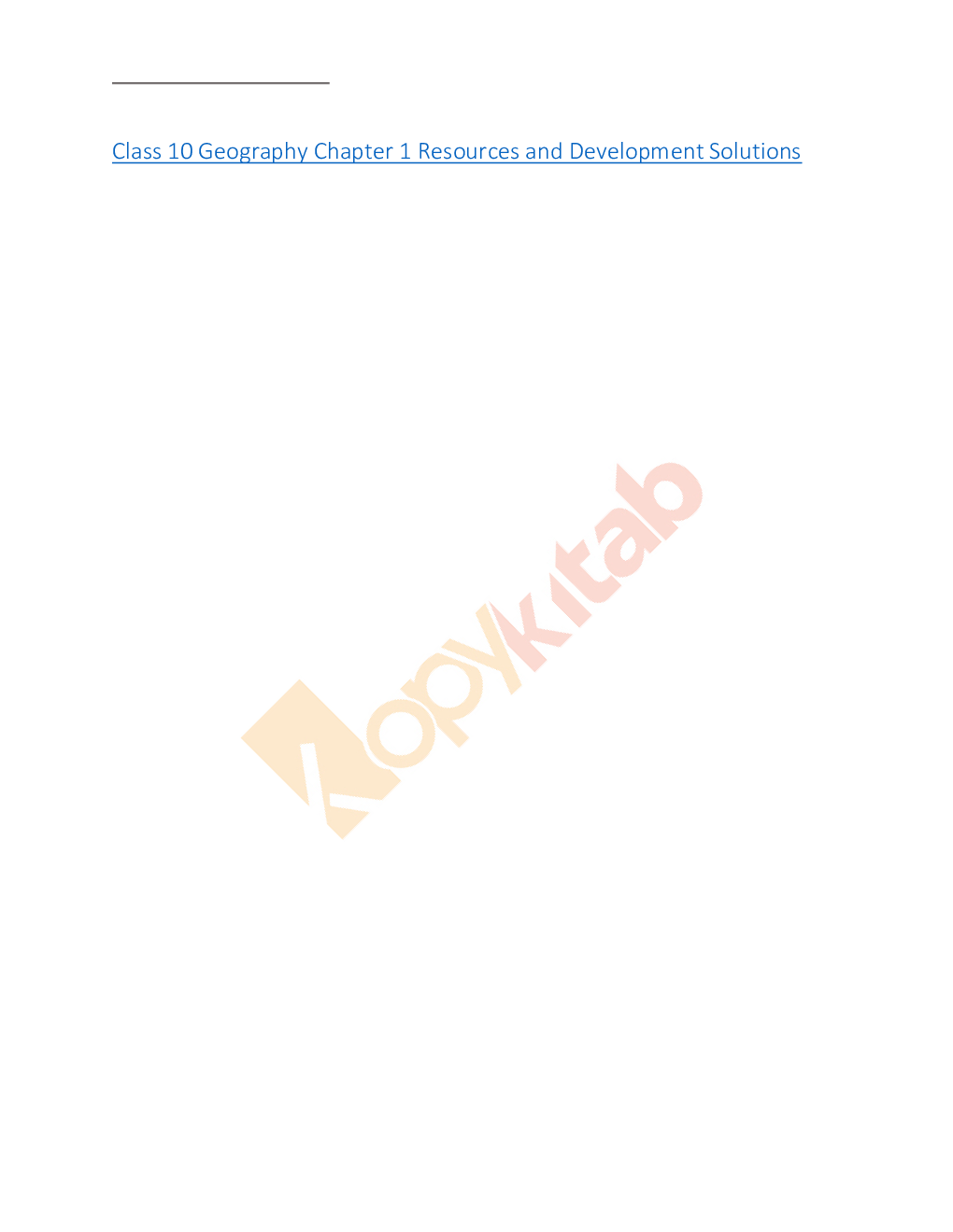 NCERT Solution For Class-10 Geography (Social Science) - Page 2