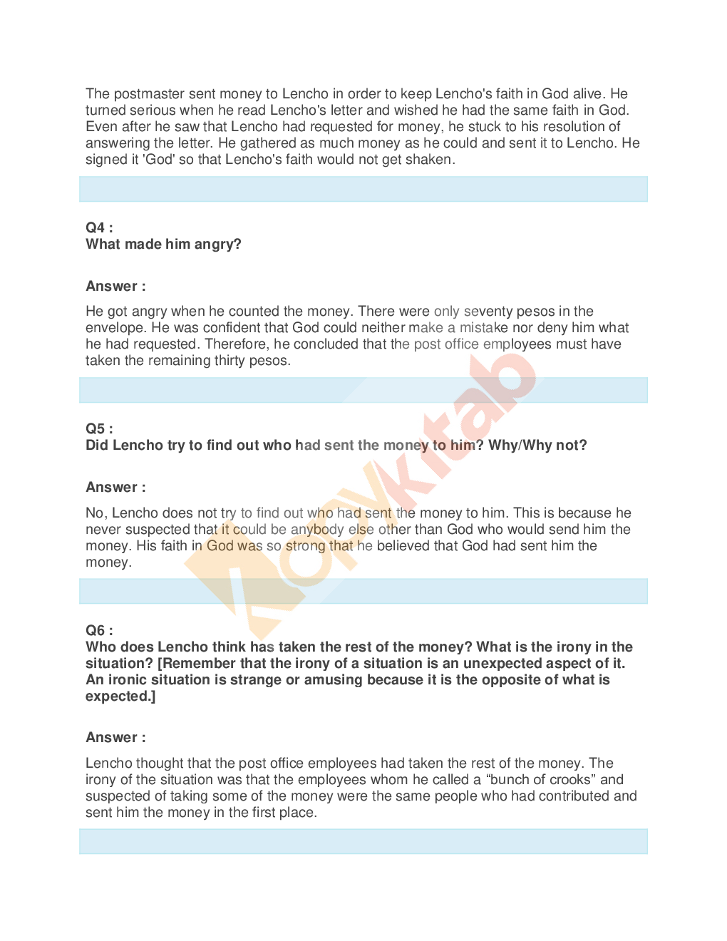 NCERT Solution For Class-10 First Flight (English) - Page 5
