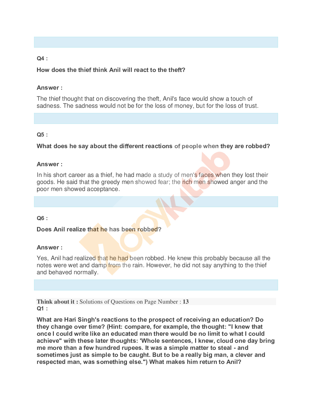 NCERT Solution For Class-10 Foot Prints (English) - Page 3
