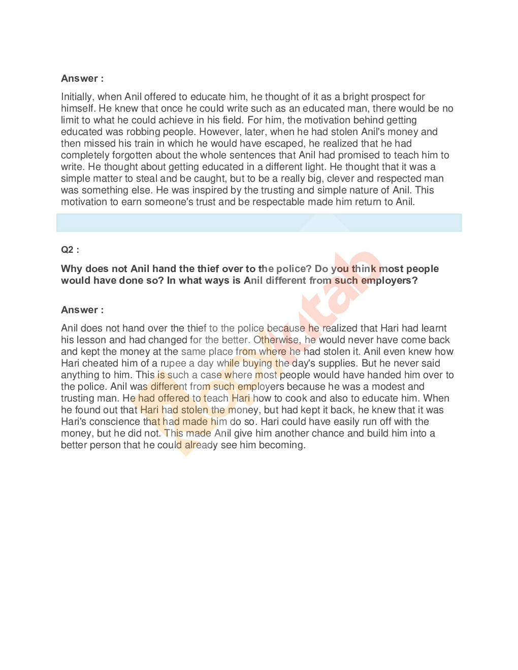 NCERT Solution For Class-10 Foot Prints (English) - Page 4