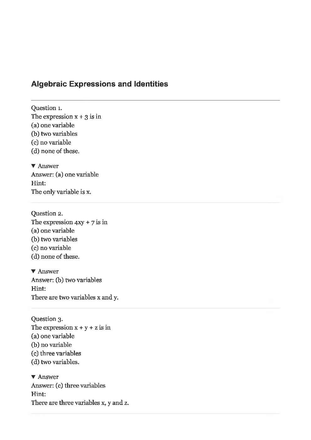 Olympiad Class-8 Topic Wise MCQs Maths - Page 3