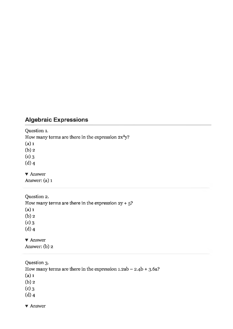 Olympiad Class-7 Topic Wise MCQs Maths - Page 3