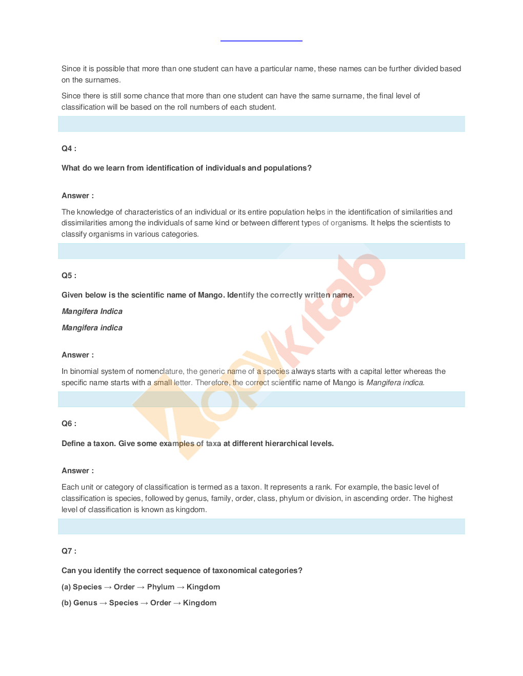 NCERT Solution For Class-11 Biology - Page 3
