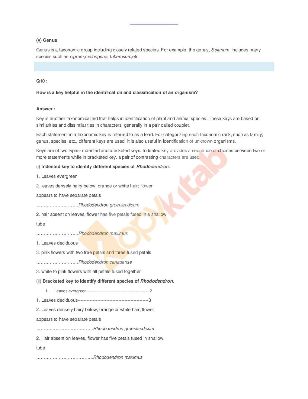 NCERT Solution For Class-11 Biology - Page 5