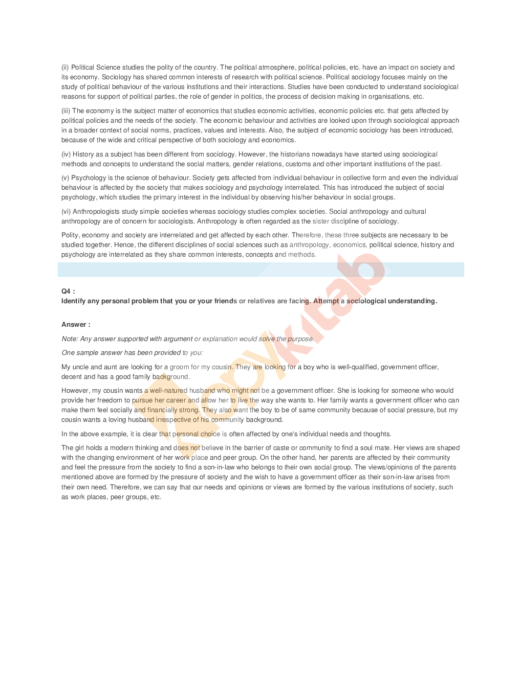NCERT Solution For Class-11 Sociology - Page 3