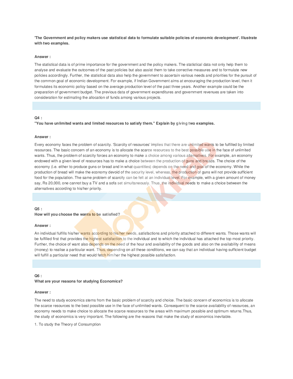 NCERT Solution For Class-11 Statistics - Page 3
