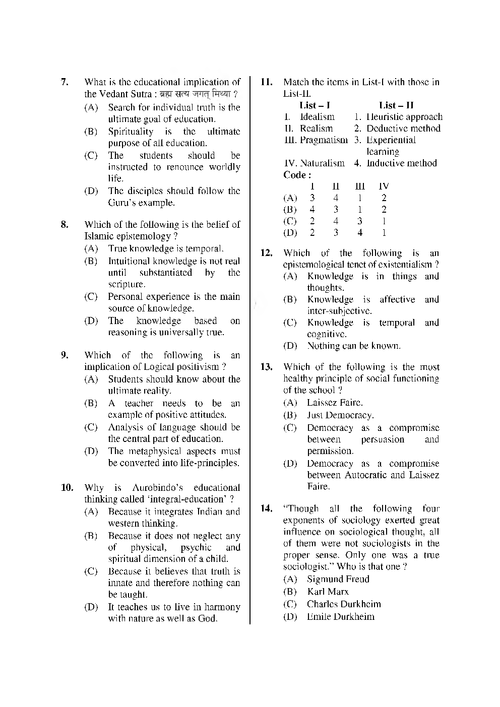 UGC NET Education  Paper-II & III June-Dec 2011 - Page 4