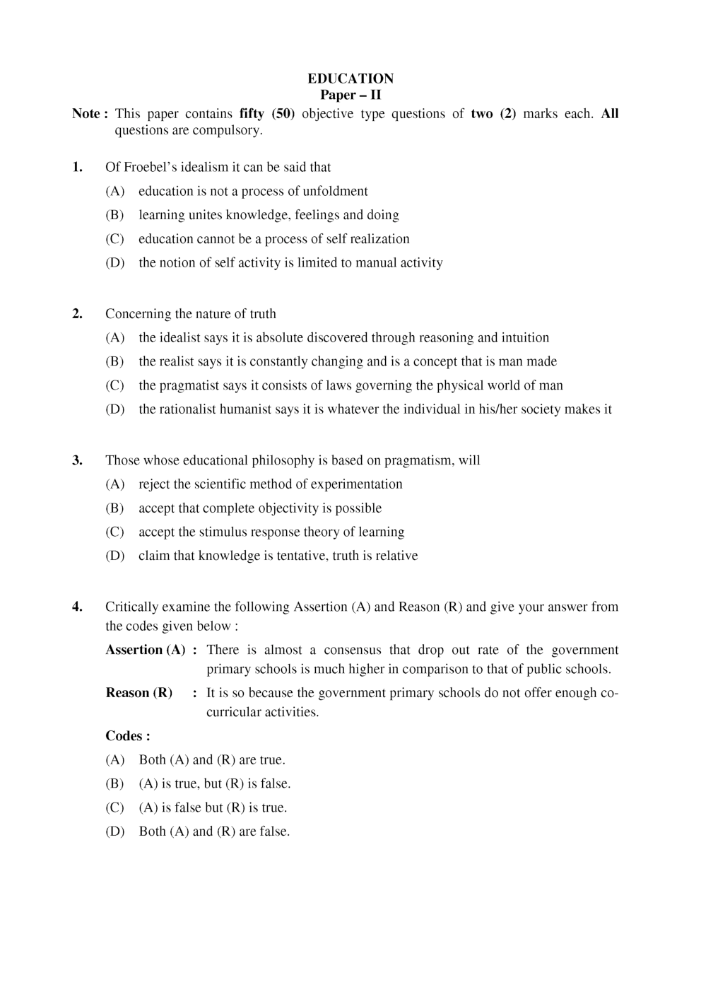 UGC NET Education  Paper-II & III June-Dec 2014 - Page 3