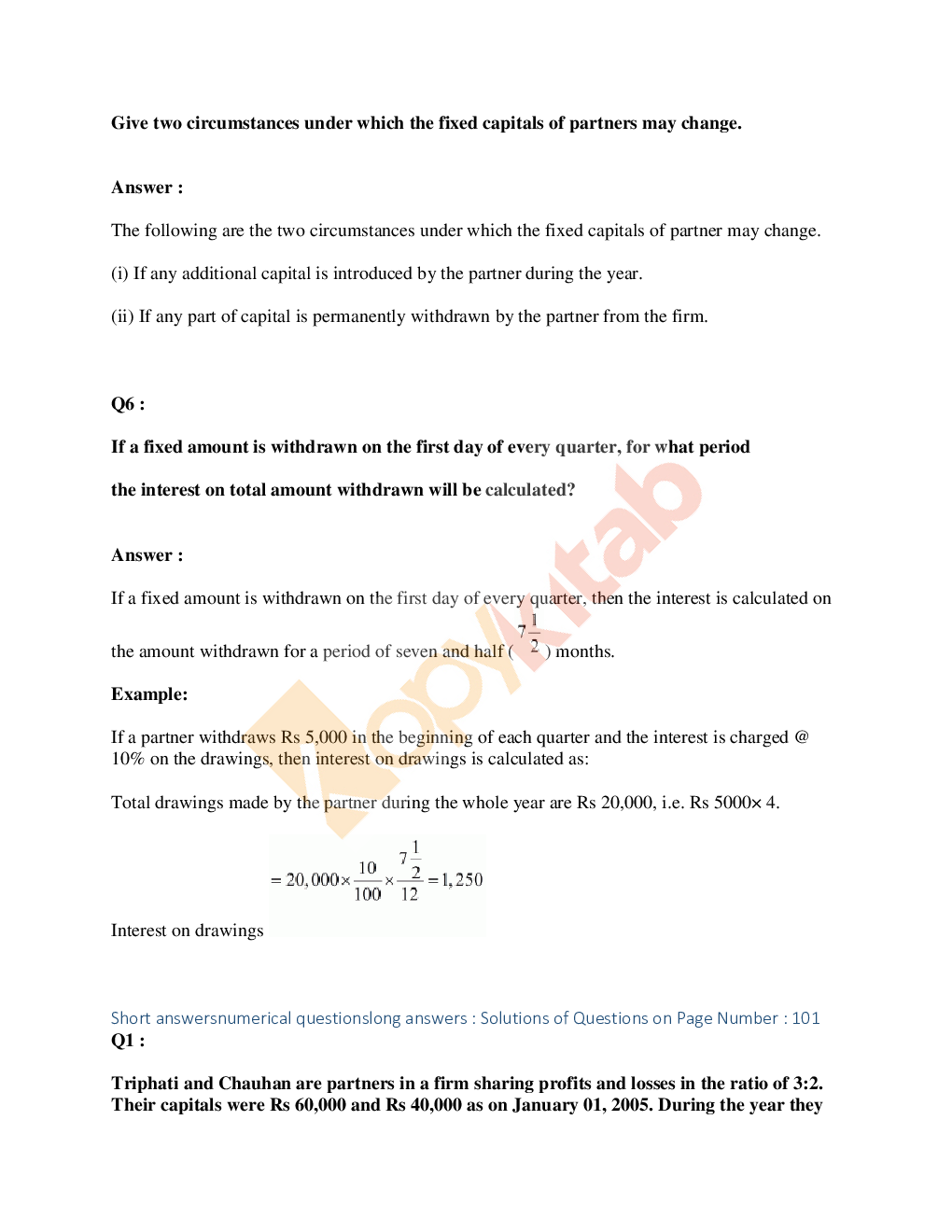 NCERT Solutions For Class-12 Account Part-2 - Page 5