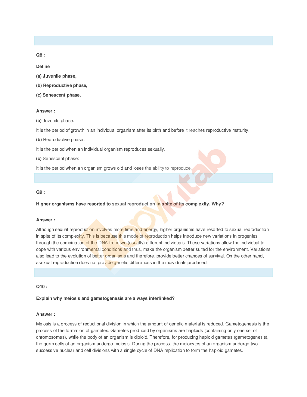 NCERT Solutions For Class-12 Biology - Page 5