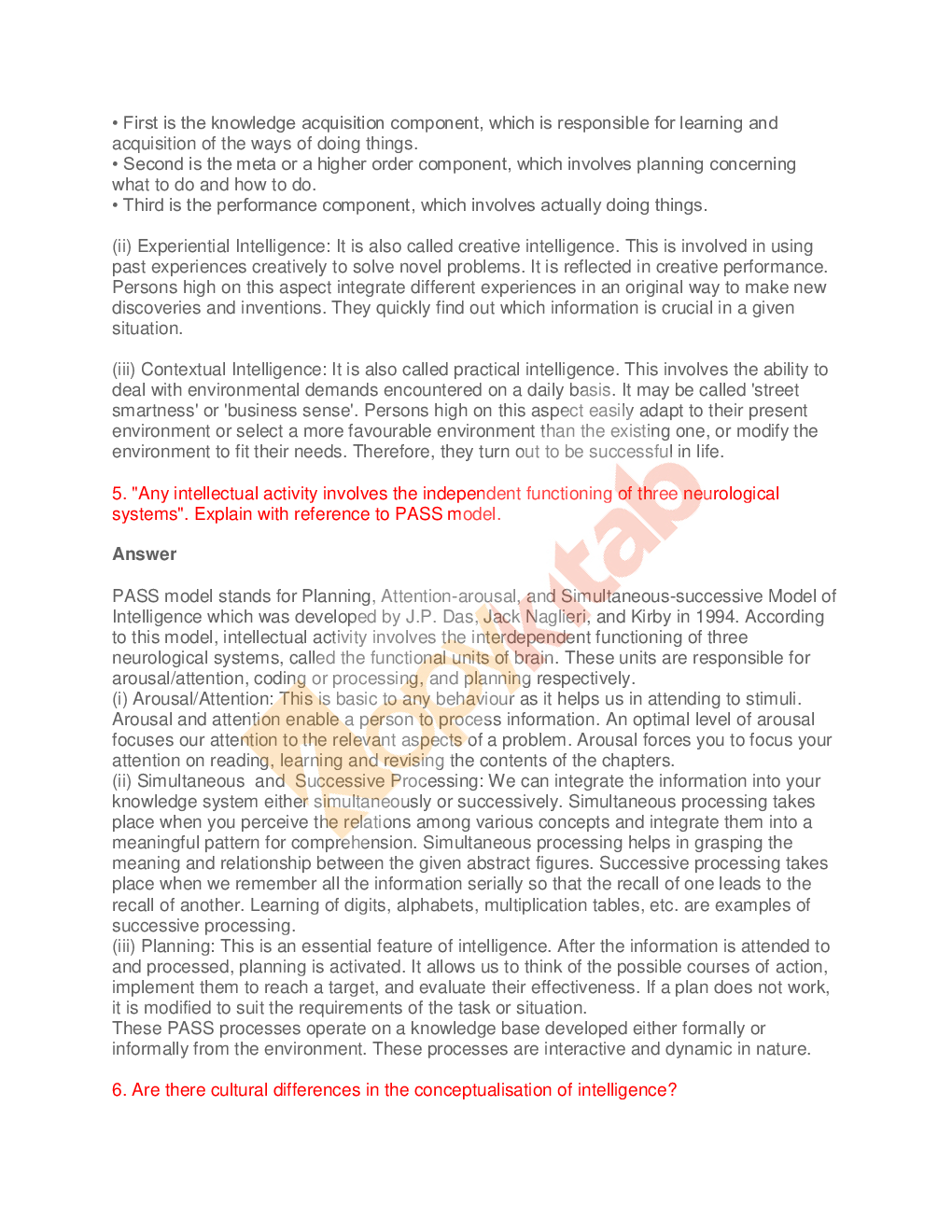 NCERT Solutions For Class-12 Psychology - Page 4