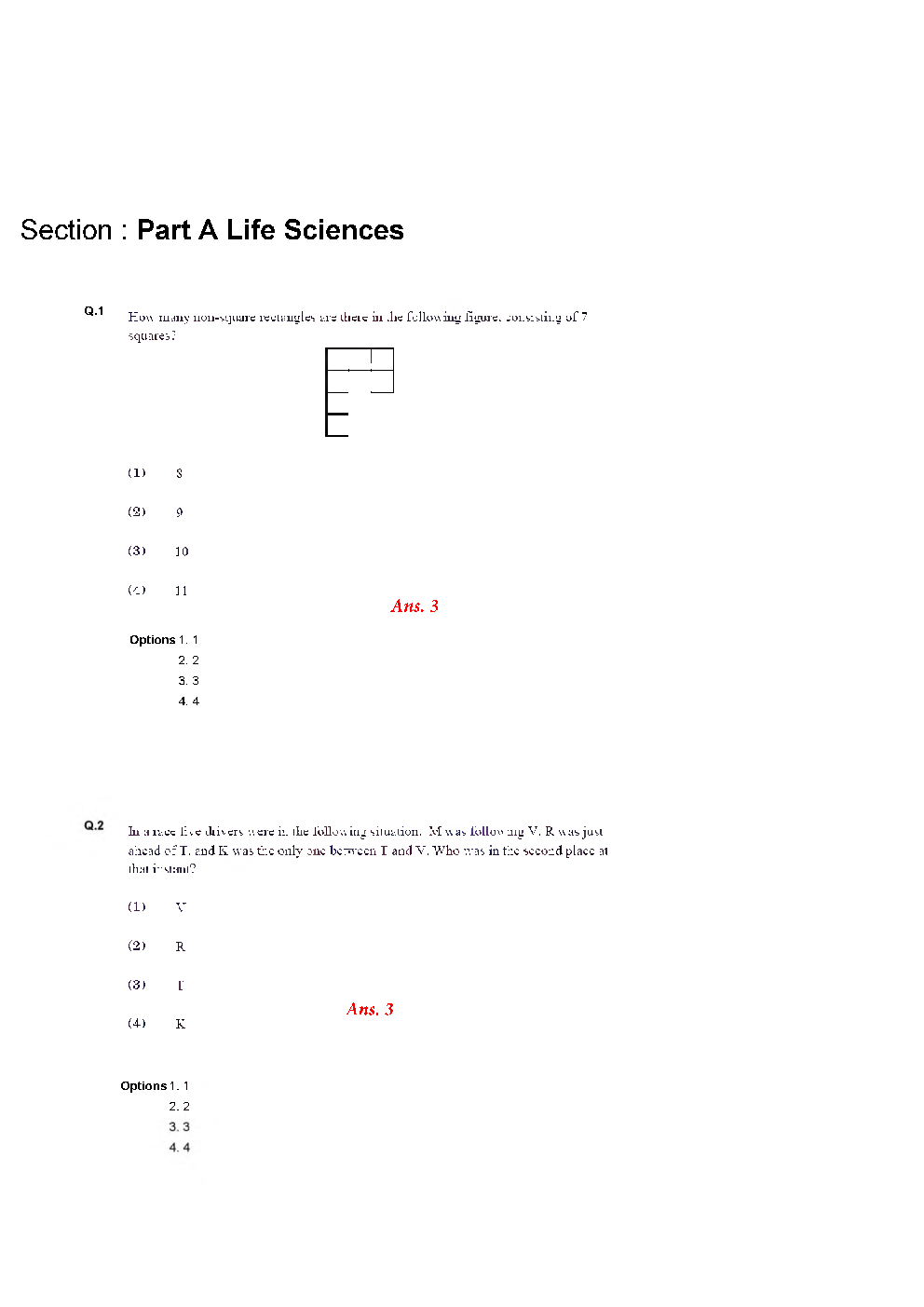CSIR NET Life Science Question Paper With Answer 2019 June-December - Page 2