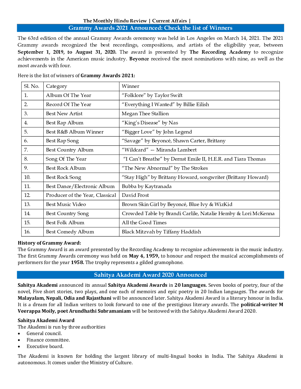 GK And Current Affairs March 2021 In English - Page 5