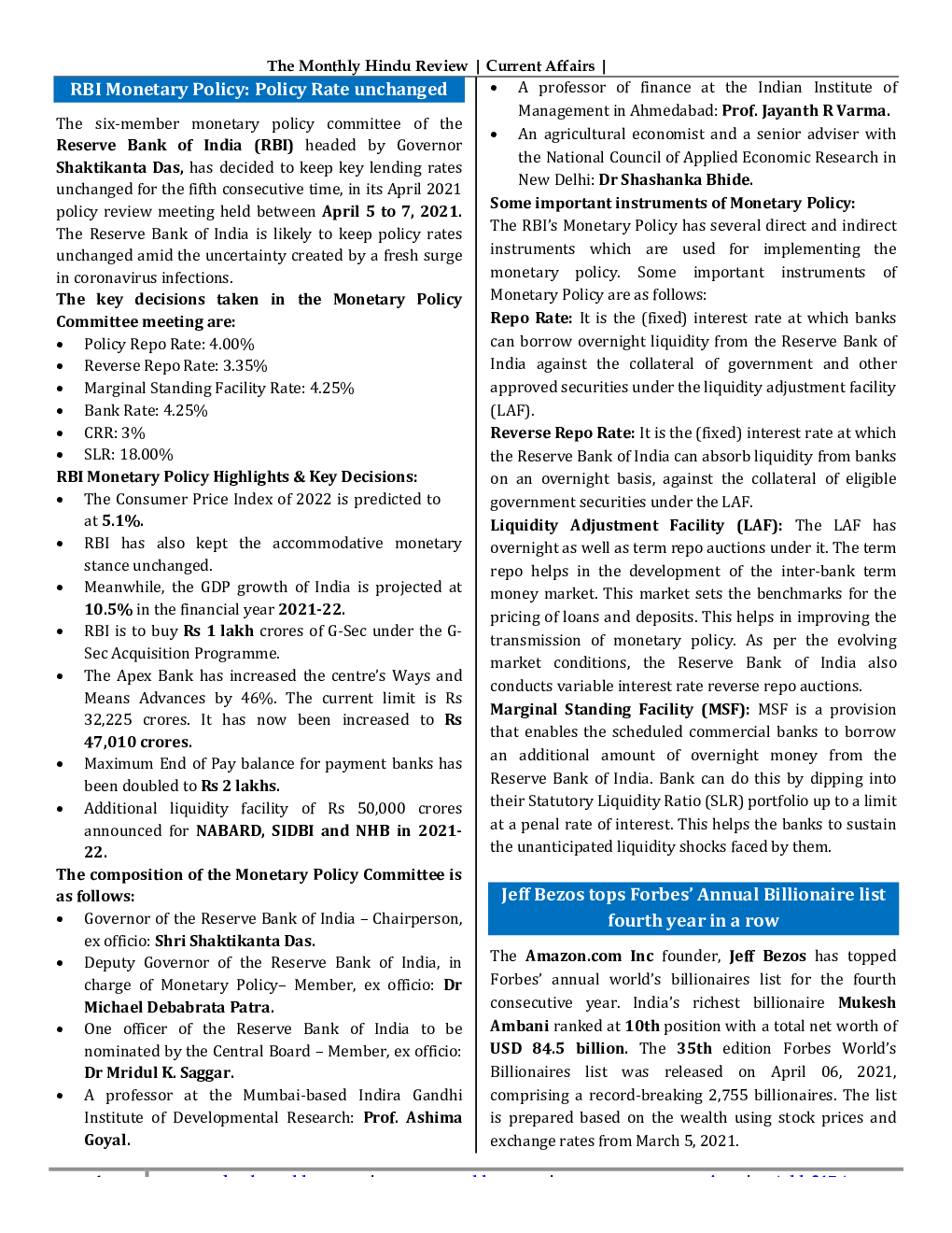 GK And Current Affairs April 2021 In English - Page 3